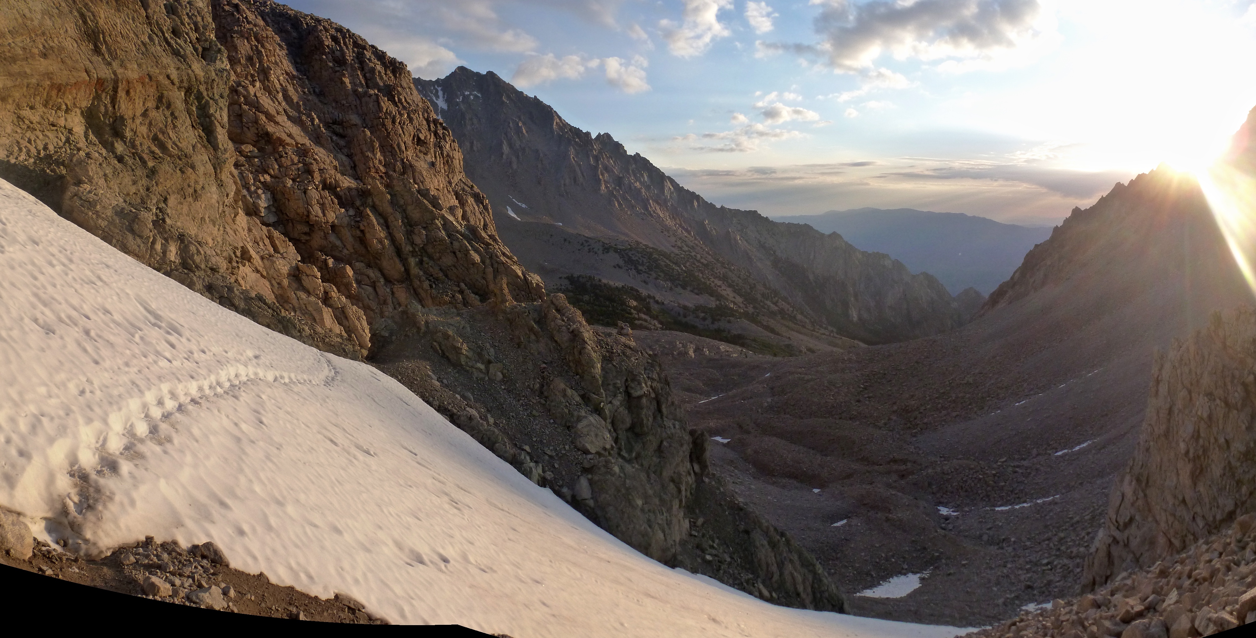 Looking east from near the top of Shepherd Pass.
